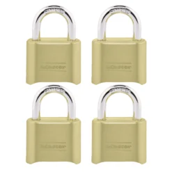 Master Lock Outdoor Resettable Combination Padlock, 2-in Wide X 1-in Shackle (4-Pack) | BigEasyMart.com
