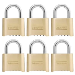 Master Lock Pro Pack Heavy Duty Outdoor Combination Padlock, 2-in Wide X 1-in Shackle (6-Pack) | BigEasyMart.com