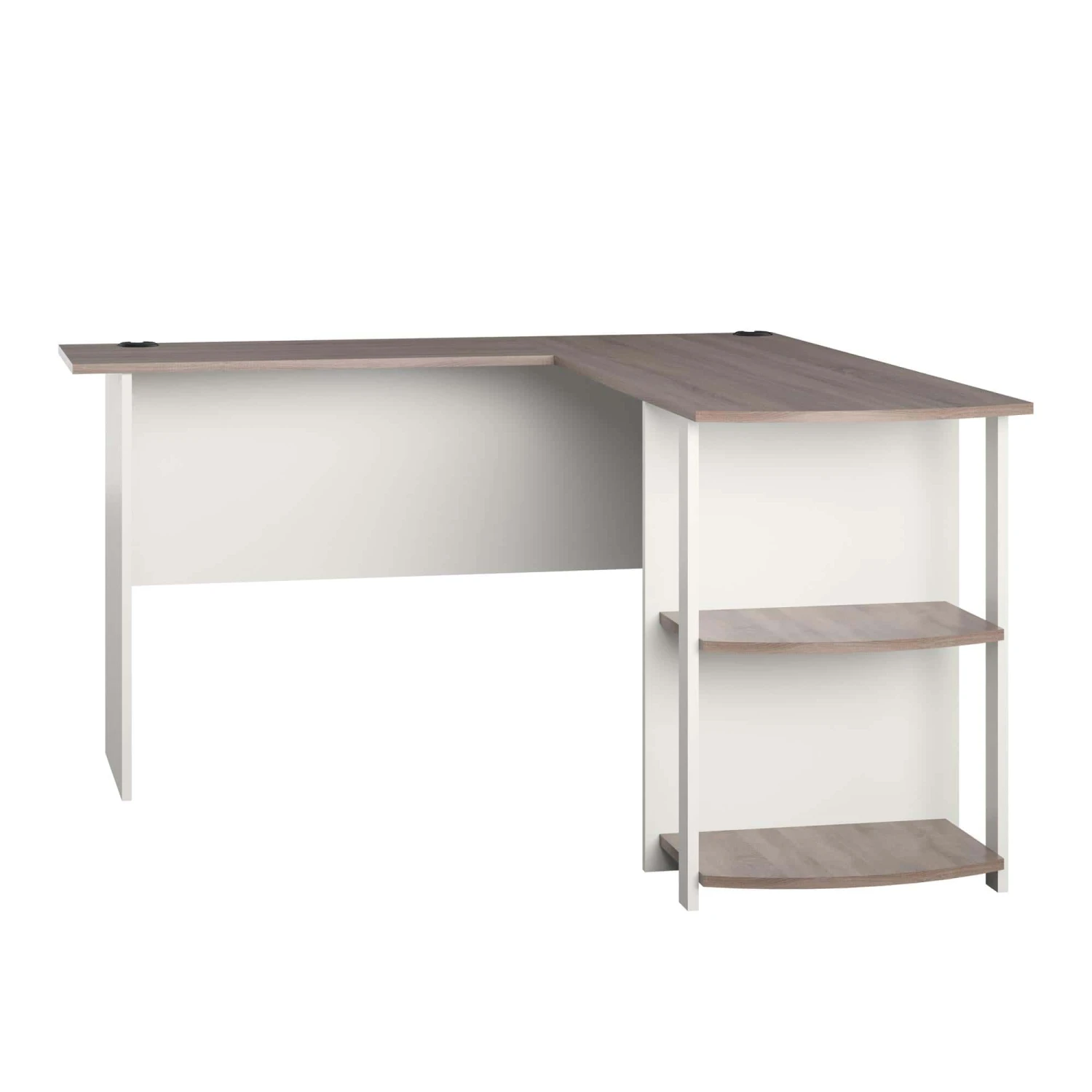 Ameriwood Home Dominic L Desk With Bookshelves, White | BigEasyMart.com - Image 9