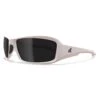 Edge Eyewear Brazeau Polarized Safety Glasses Smoke Lens White Frame 1 Pk | BigEasyMart.com