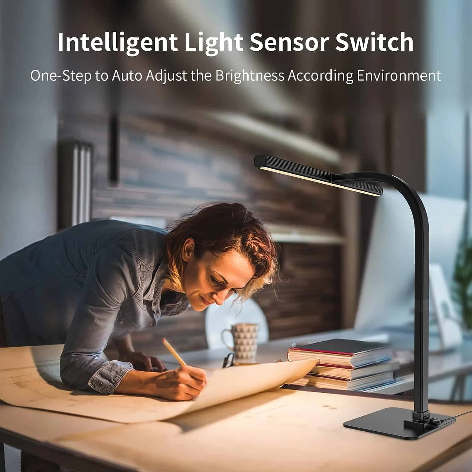 EppieBasic Led Desk Lamp, Architect Desk Lamps For Home Office - Black | BigEasyMart.com - Image 4