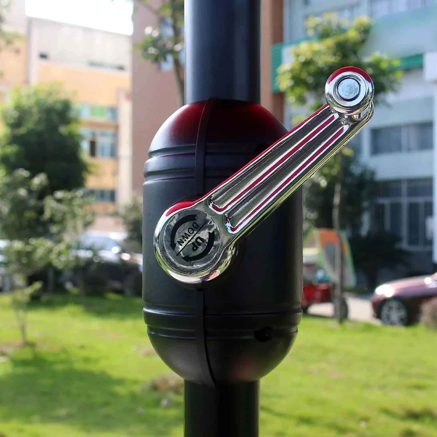 Sunnyglade 9' Patio Umbrella Outdoor Table Umbrella With 8 Sturdy Ribs (Red) | BigEasyMart.com - Image 3