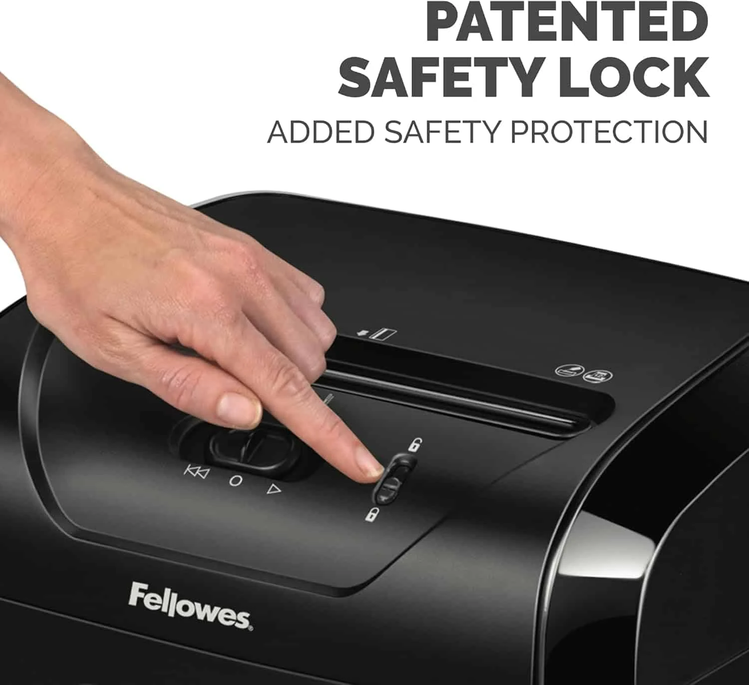 Fellowes Powershred 12C15 12-Sheet Crosscut Paper Shredder For Office And Home With Safety Lock, Black 4014401 | BigEasyMart.com - Image 3
