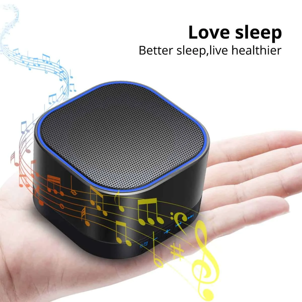 Magicteam Sound Machine White Noise Machine With 20 Non Looping Natural Soothing Sounds Memory Function 32 Levels | BigEasyMart.com - Image 3