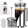 The Original Glass French Press Coffee Maker - Versatile Coffee Press, Tea Press W/ 4 Level Filtration (34oz) | BigEasyMart.com