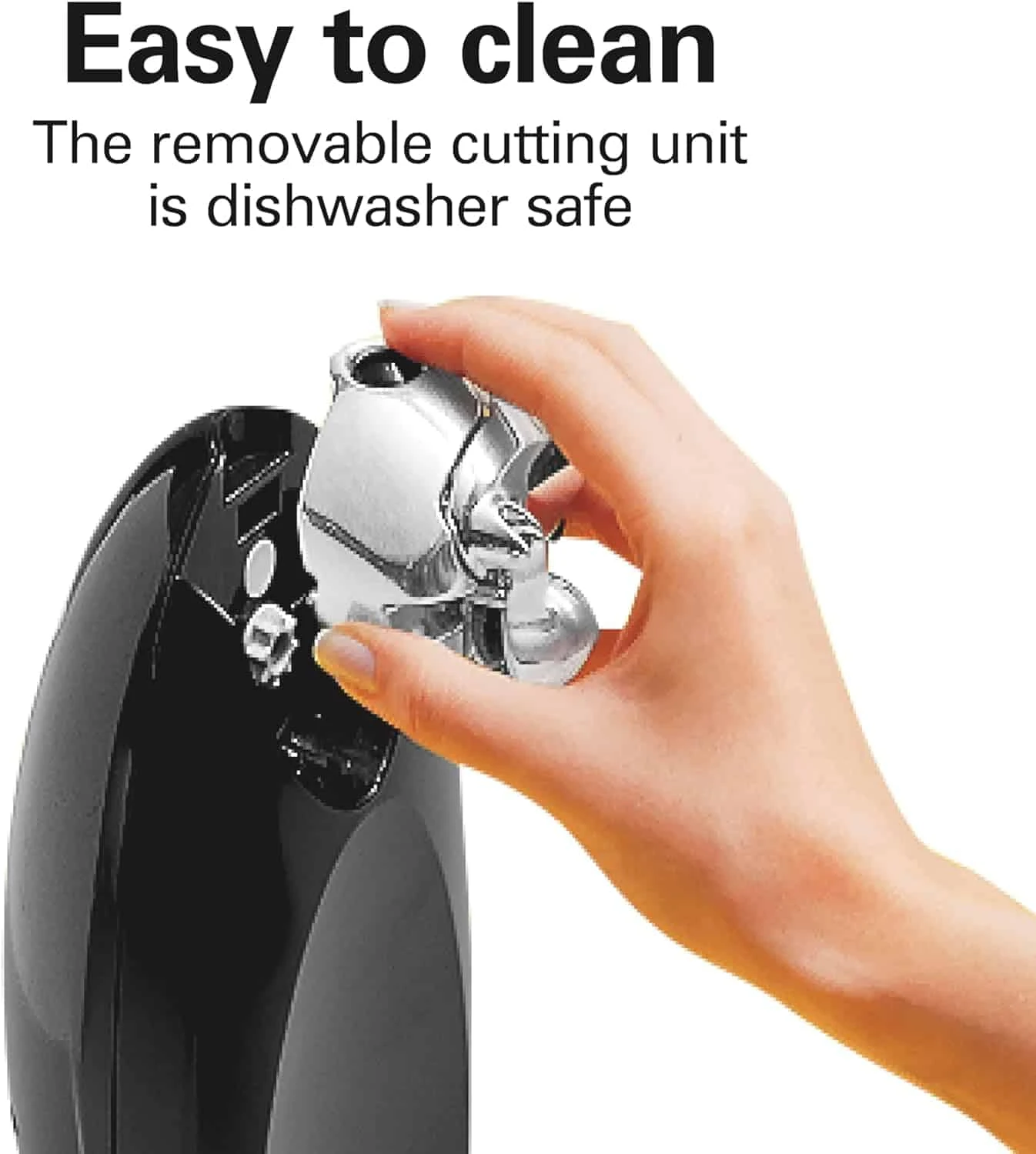 Hamilton Beach Electric Automatic Can Opener With Auto Shutoff, Knife Sharpener, Cord Storage, Black | BigEasyMart.com - Image 3