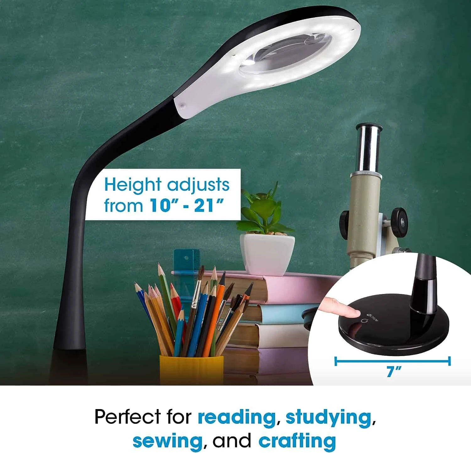 OttLite LED Desk Lamp With Adjustable Magnifier, Prevention Series - Designed To Reduce Eyestrain | BigEasyMart.com - Image 5
