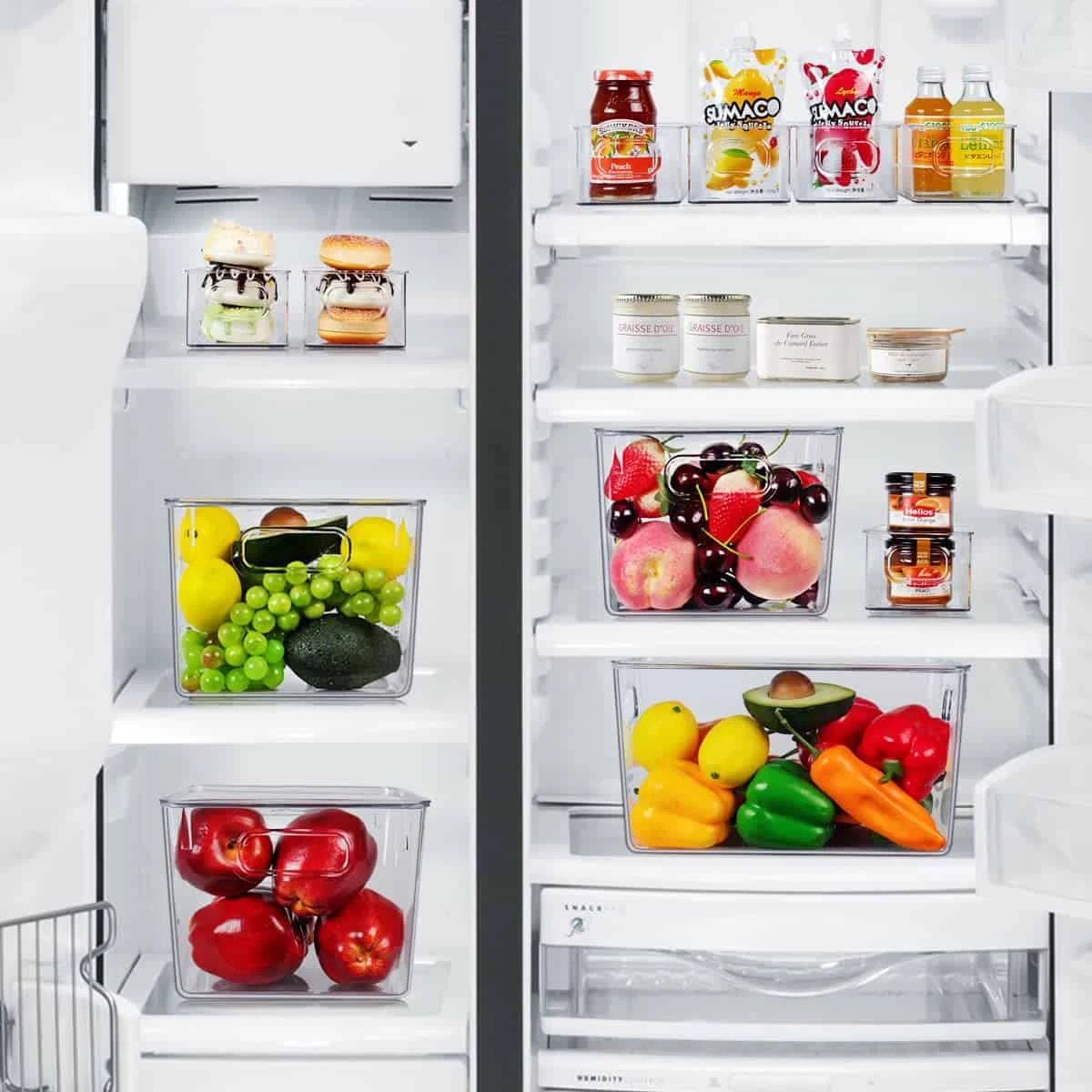 Set Of 8 Clear Plastic Storage Bins, 4 Large And 4 Small Stackable Storage Containers | BigEasyMart.com - Image 5