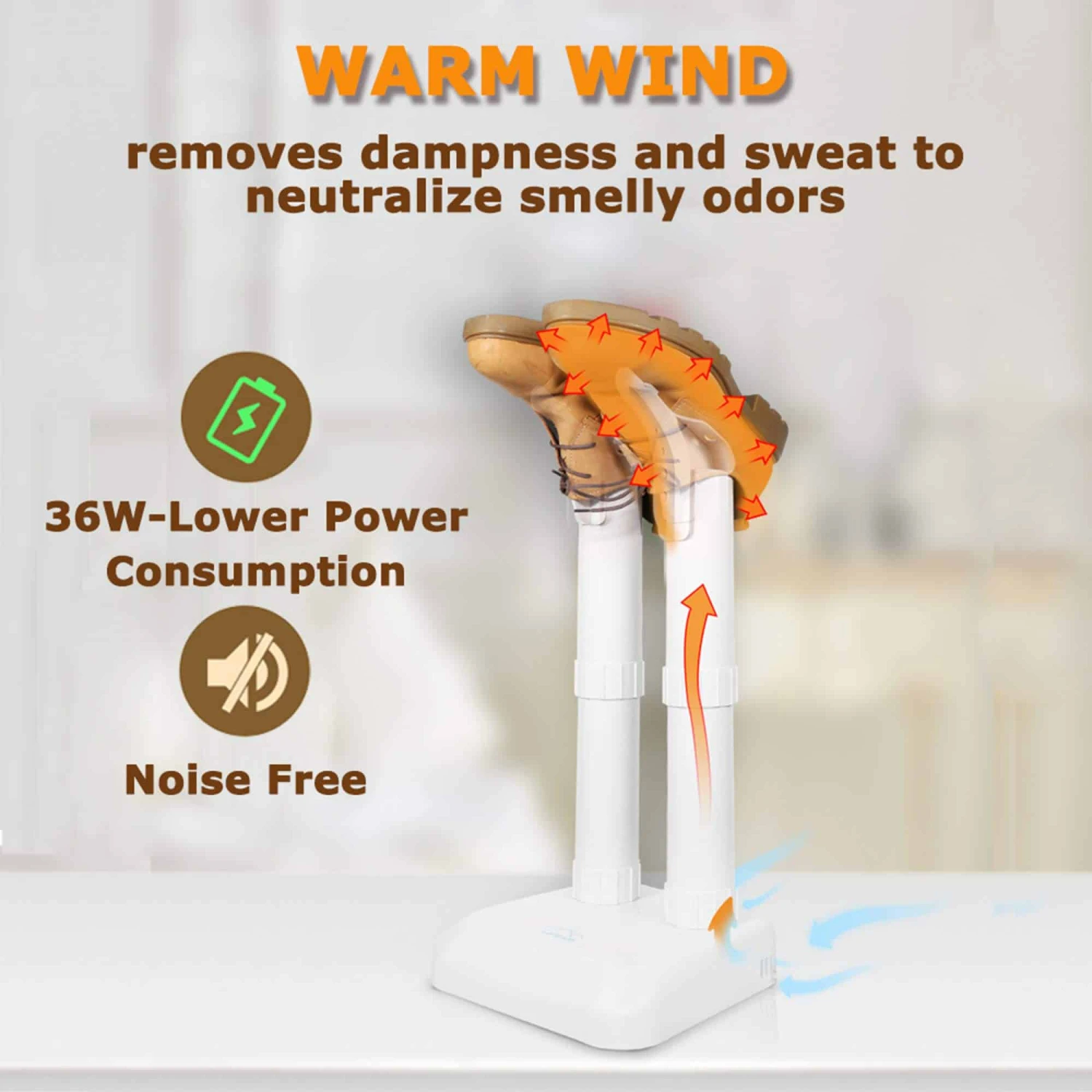 Lavieair Shoe Dryer, Boot Dryer, Ultra Quiet, White Color | BigEasyMart.com - Image 7