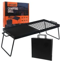 Adventure Seeka Heavy Duty 24" Folding Campfire Grill, Camp Fire Grill | BigEasyMart.com