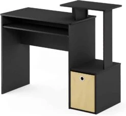 Furinno Econ Multipurpose Home Office Computer Writing Desk, Black/Brown | BigEasyMart.com