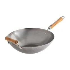 JOYCE CHEN Classic Series 14-Inch Carbon Steel Wok With Birch Handles | BigEasyMart.com