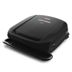 George Foreman 4-Serving Removable Plate Electric Grill And Panini Press, George Tough Non-Stick Coating, Black | BigEasyMart.com