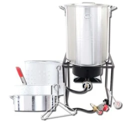 King Kooker Propane Outdoor Fry Boil Package With 2 Pots, Silver, One Size (12RTFBF3) | BigEasyMart.com