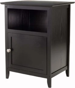 Winsome Wood Henry Accent Table, Black, 19 Inches | BigEasyMart.com
