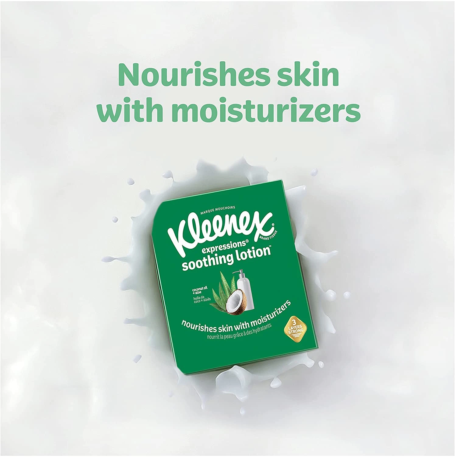 Kleenex Soothing Lotion Facial Tissues, 8 Cube Boxes, 65 Tissues Per Box | BigEasyMart.com - Image 5