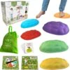 Hapinest Turtle Steps Balance Stepping Stones Obstacle Course Coordination Game For Kids And Family - Indoor Or Outdoor Sensory Play Equipment Toys Toddler Ages 3 4 5 6 7 8 Years And Up | BigEasyMart.com