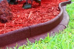 Eco Border 3" X 48" Red Rubber No Dig Landscape Garden Border Edging (Pack 6) | BigEasyMart.com