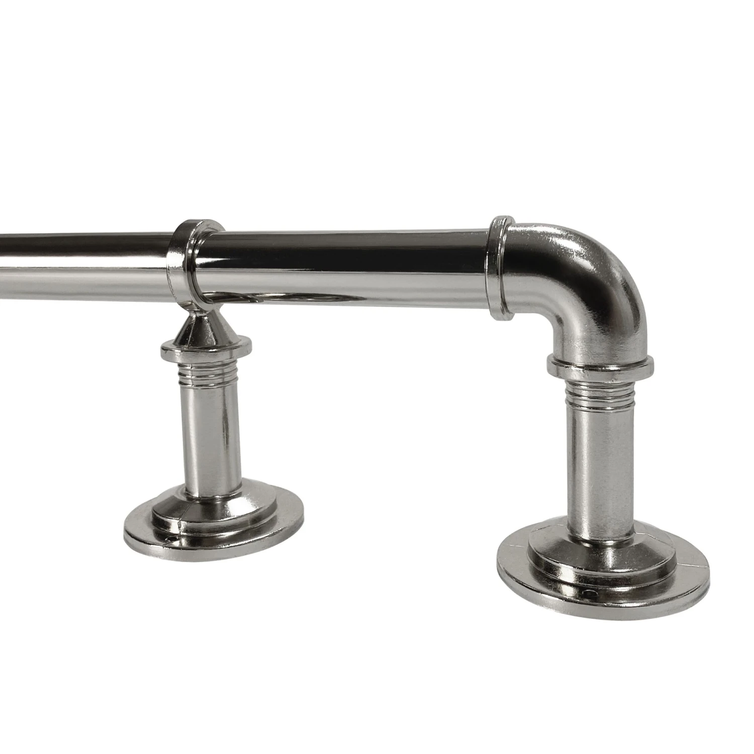 Better Homes & Gardens 1" Industrial Pipe Curtain Rod, 42-120", Nickel | BigEasyMart.com - Image 2