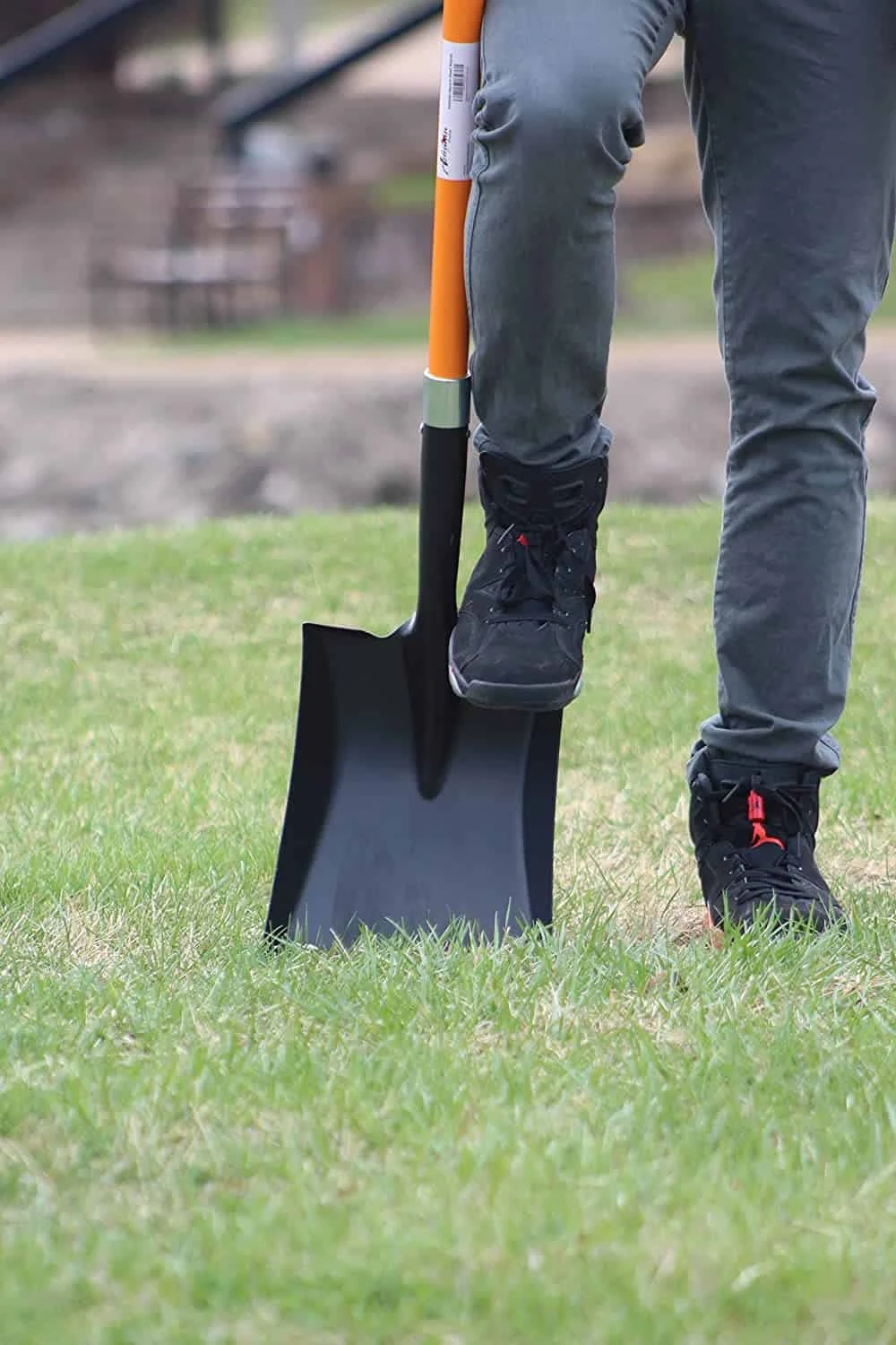 Ashman Heavy Duty Square Head Shovel Or Transfer Shovel - 41 Inches Long Handle β Orange Metal Shovel (1 Pack). | BigEasyMart.com - Image 3