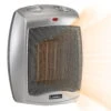 Lasko 1500W Electric Ceramic Space Heater With Adjustable Thermostat, 754200, Silver | BigEasyMart.com