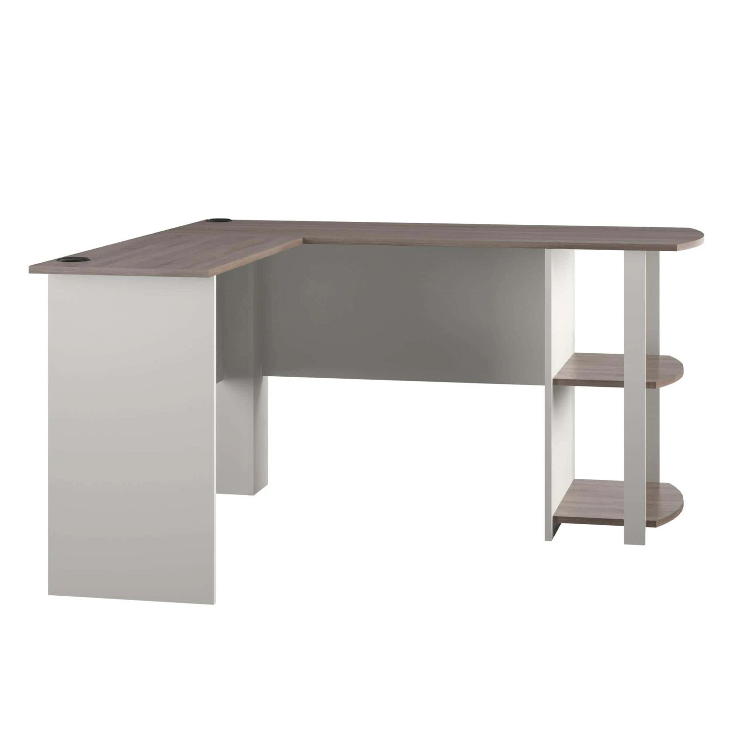 Ameriwood Home Dominic L Desk With Bookshelves, White | BigEasyMart.com - Image 10