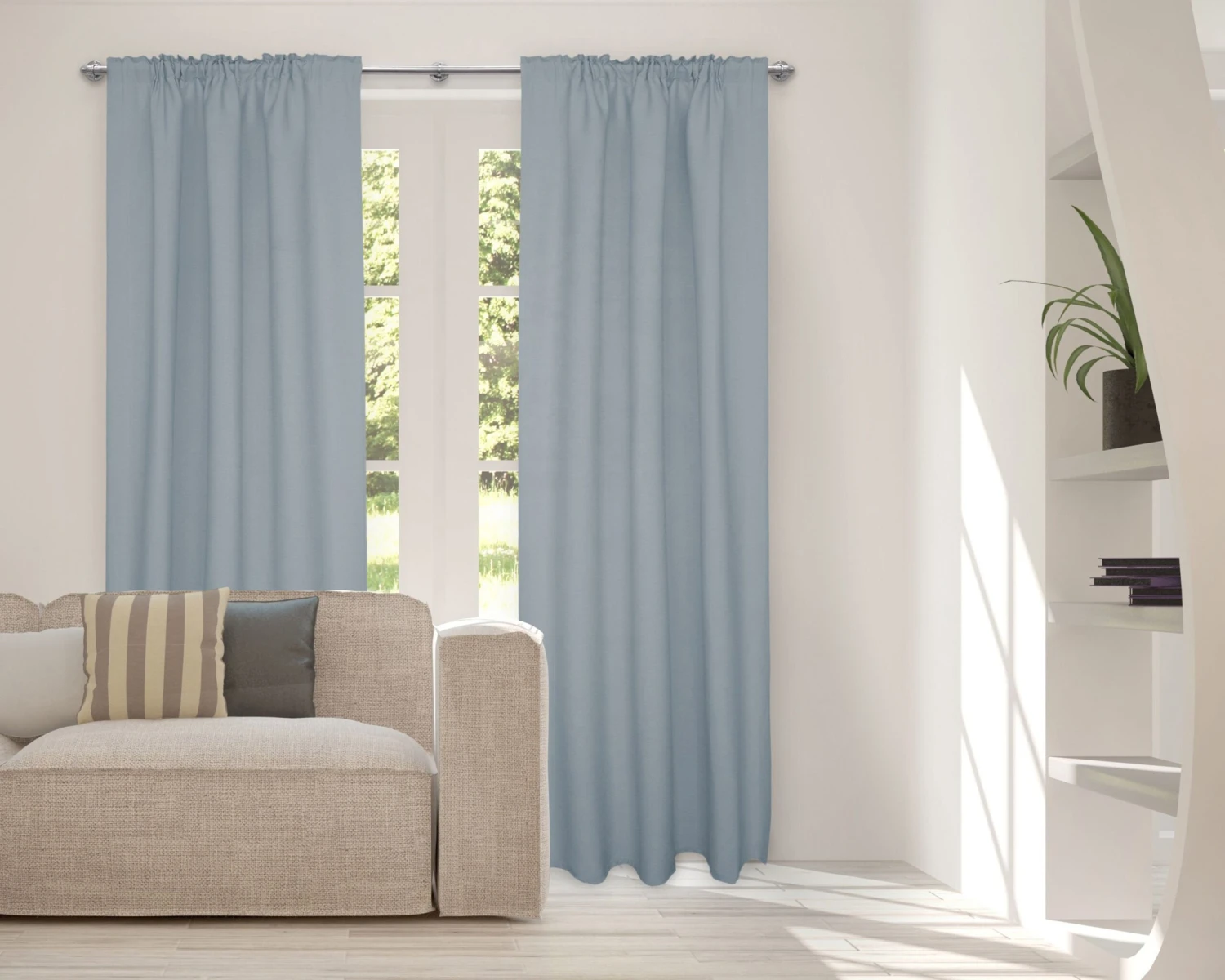 Better Homes & Gardens 1" Industrial Pipe Curtain Rod, 42-120", Nickel | BigEasyMart.com - Image 3