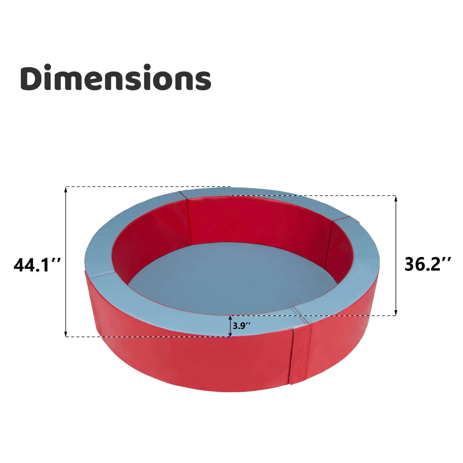 Polar Aurora Round Foam Ball Pit Round Ocean Ball Pool For Baby Kids Soft Children Toddler 44'' X 10'' | BigEasyMart.com - Image 5