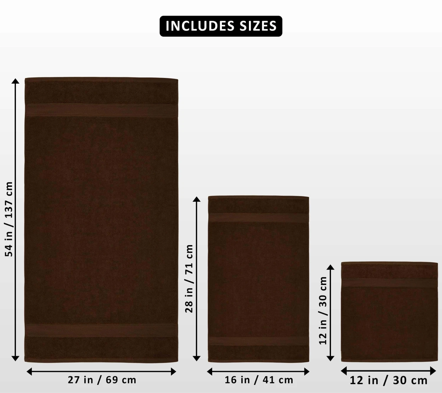 Utopia Towels 8-Piece Premium Towel Set, 2 Bath Towels, 2 Hand Towels, And 4 Wash Clothsm, Brown | BigEasyMart.com - Image 8