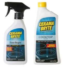 Cerama Bryte Glass-Ceramic Cooktop Cleaning Combo - Cooktop Cleaner (28 Oz), With Touchups Spray (16 Oz) | BigEasyMart.com