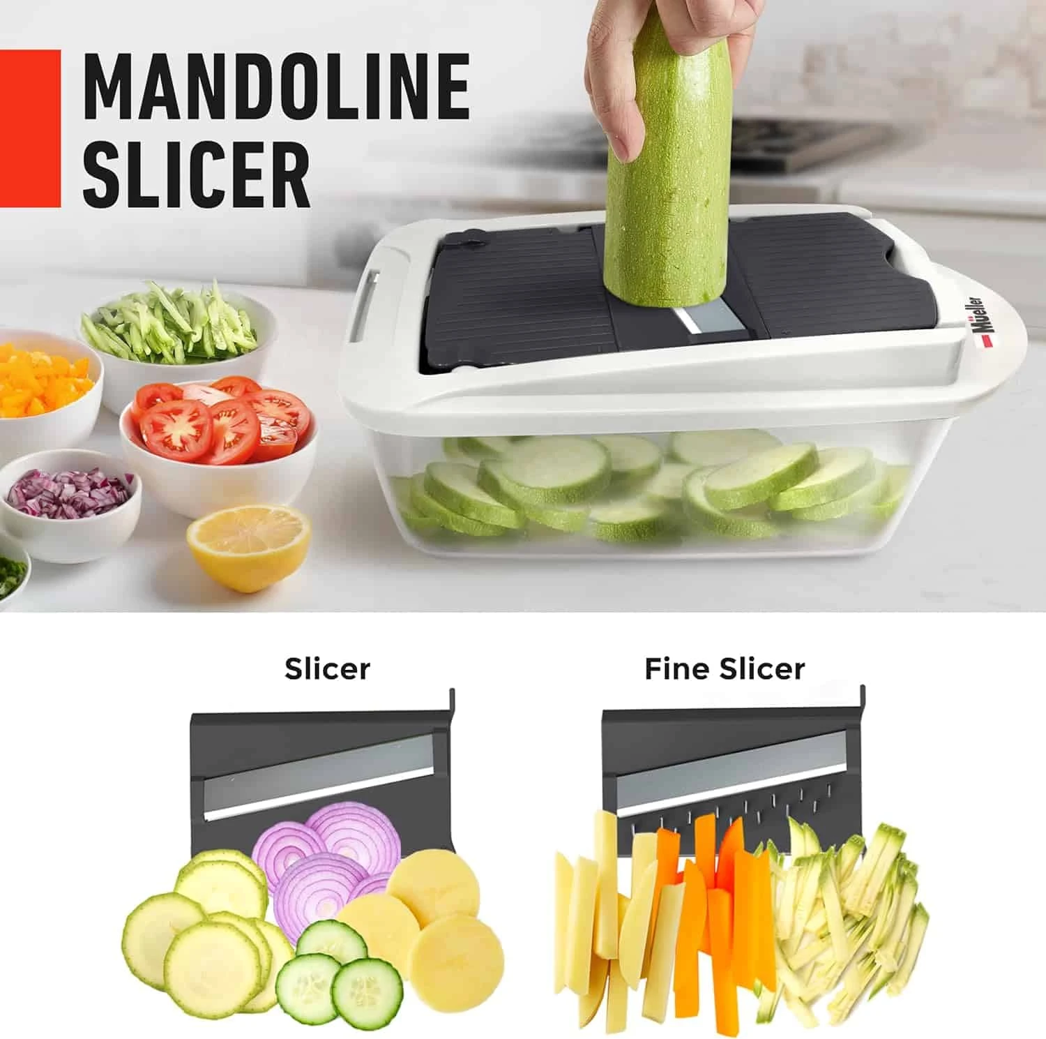 Mueller Pro-Series 10-in-1, 8 Blade Vegetable Chopper, Onion Mincer, Cutter, Dicer, Egg Slicer With Container | BigEasyMart.com - Image 6