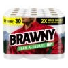 Brawny Tear-A-Square Paper Towels, 12 Family Rolls = 30 Regular Rolls, 3 Sheet Sizes, Strong And Absorbent Extra-large Roll | BigEasyMart.com