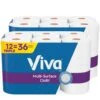 Viva Multi-Surface Cloth Paper Towels, 12 Triple Rolls, 165 Sheets Per Roll (2 Packs Of 6) | BigEasyMart.com
