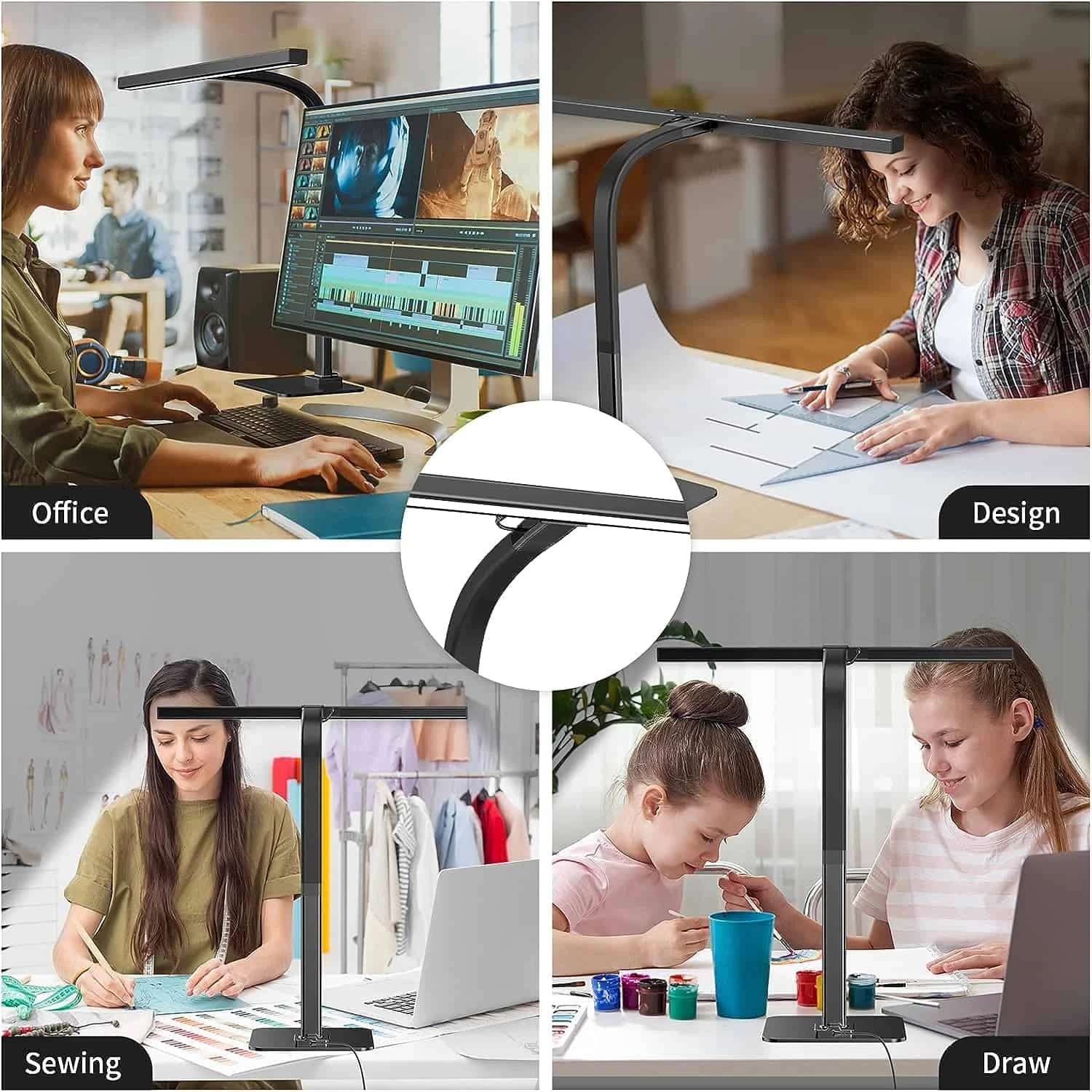 EppieBasic Led Desk Lamp, Architect Desk Lamps For Home Office - Black | BigEasyMart.com - Image 2