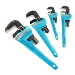 DURATECH 4-Piece Heavy Duty Pipe Wrench Set, Adjustable Plumbing Wrench, Malleable Cast Iron Handle, Exceed GGG Standard | BigEasyMart.com