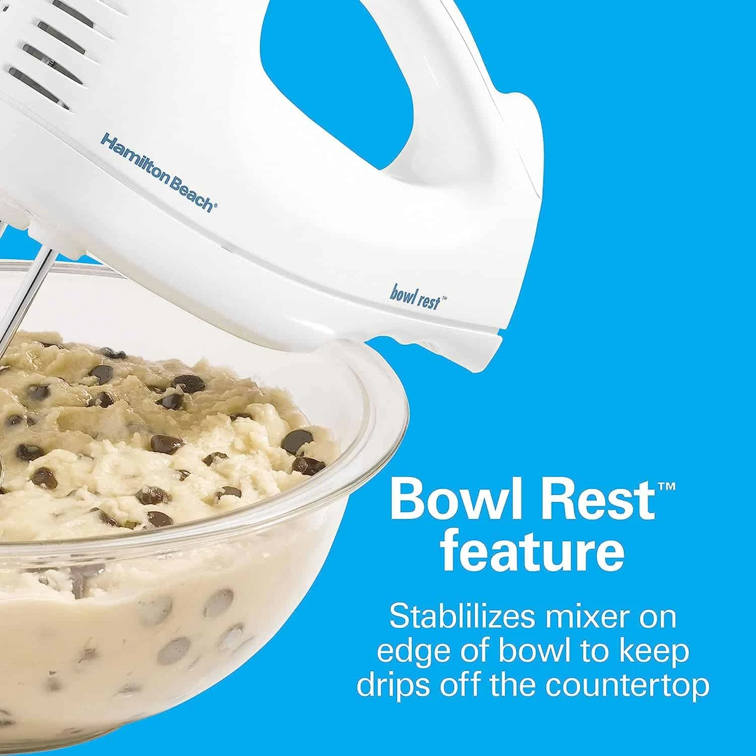 Hamilton Beach 6-Speed Electric Hand Mixer With Whisk, Traditional Beaters, Snap-On Storage Case, White | BigEasyMart.com - Image 6