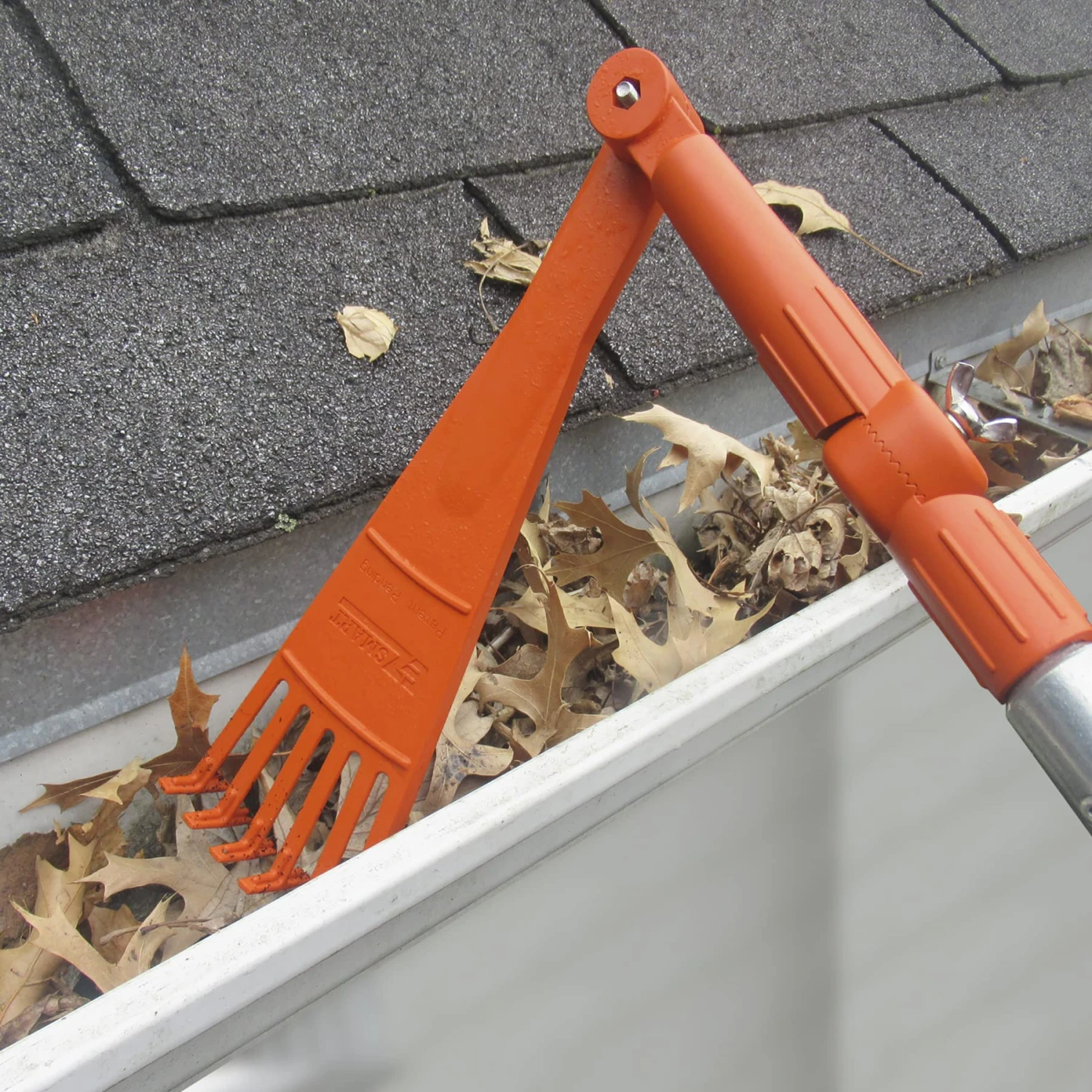 Mini Rake, Great For Removing Leaves And Branches From Roofs, Gutters And Other Out-of-Reach Areas Where Debris Accumulates | BigEasyMart.com