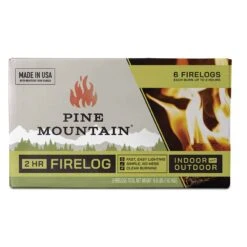Pine Mountain 6PK 2HR Trad Fire Log, 6 Firelogs, 2-Hour Burn Time, 6 Count | BigEasyMart.com