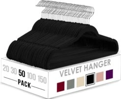 Utopia Home Premium Velvet Hangers 50 Pack - Non-Slip Clothes Hangers | BigEasyMart.com