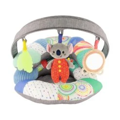 Infantino 3-in-1 Tummy Time, Sit Support & Mini Gym - Removable Toy Arch - Musical Koala Pal, Soothing Leaf Teether & Peek-and-See Mirror - For Babies, 0M+ | BigEasyMart.com