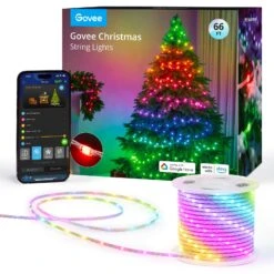 Govee Christmas Lights 66ft, Smart RGBIC Christmas String Lights App-Controlled | BigEasyMart.com