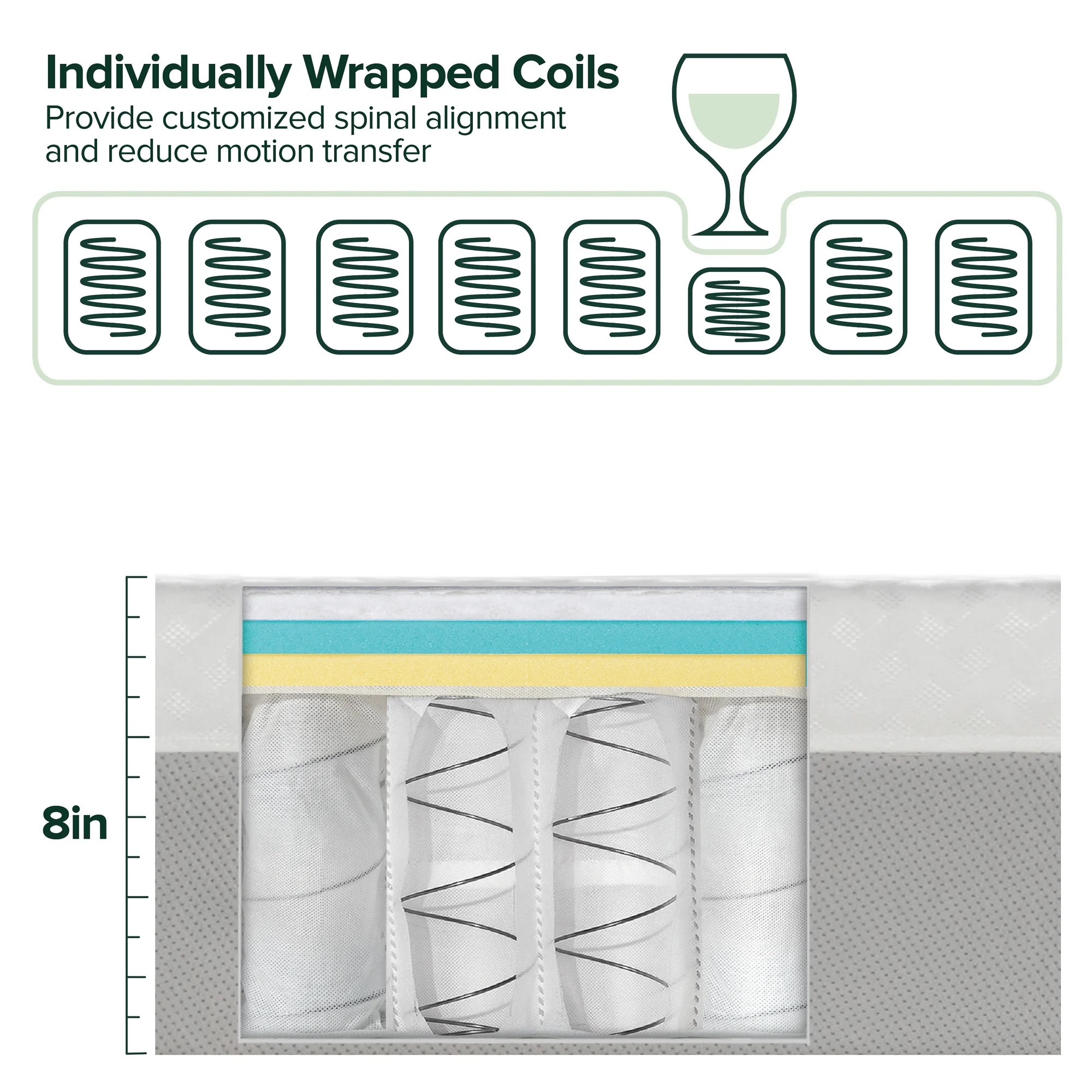 Zinus 8" Cooling Airflow Hybrid Mattress In A Box, Adult, Full | BigEasyMart.com - Image 10