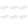 Sterilite 41 Qt Storage Box Clear Base White Lid Set Of 6 | BigEasyMart.com