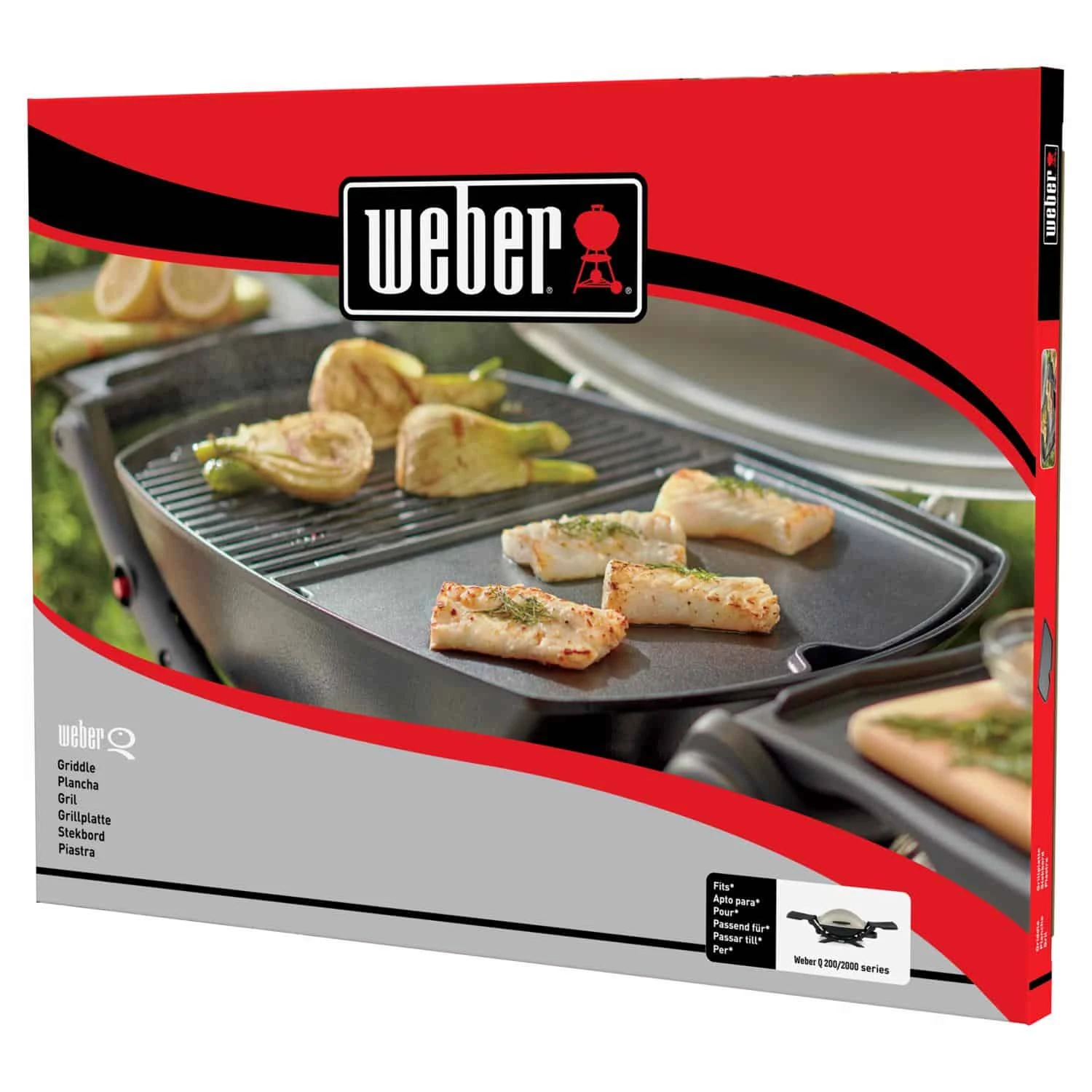 Weber Q 200/2000 Cast Iron/Porcelain Grill Top Griddle 15.3 In. L X 10.8 In. W 1 Pk | BigEasyMart.com - Image 2