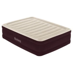 Bestway Maroon 20" Queen Air Mattress With Built-in Pump | BigEasyMart.com