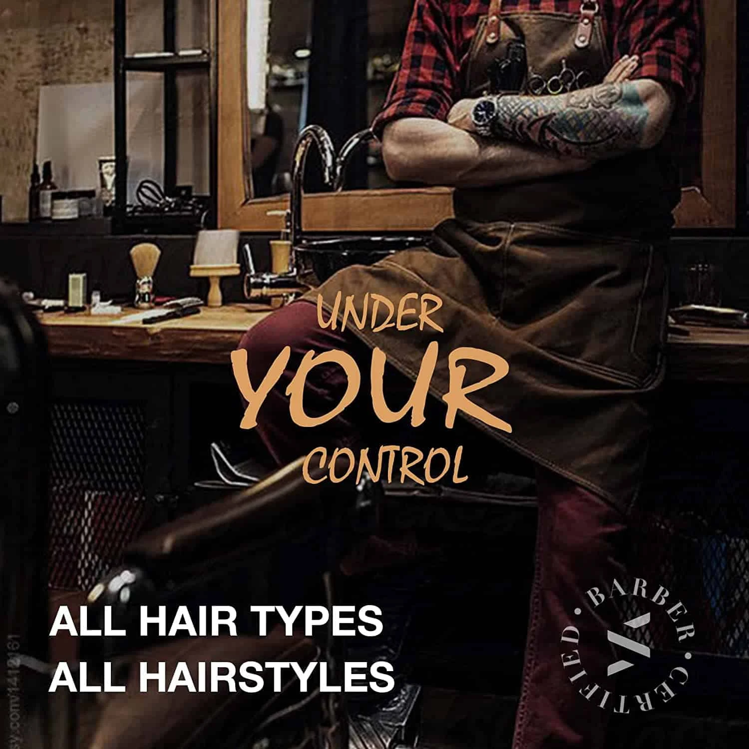 SUPRENT® Professional Hair Clippers For Men, Hair Cutting Kit & Zero Gap T-Blade Trimmer Combo, Cordless Barber Clipper Set With LED Display (Silver) | BigEasyMart.com - Image 3