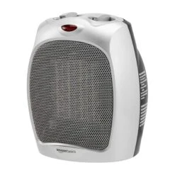 Amazon Basics 1500W Ceramic Personal Heater With Adjustable Thermostat, Silver | BigEasyMart.com