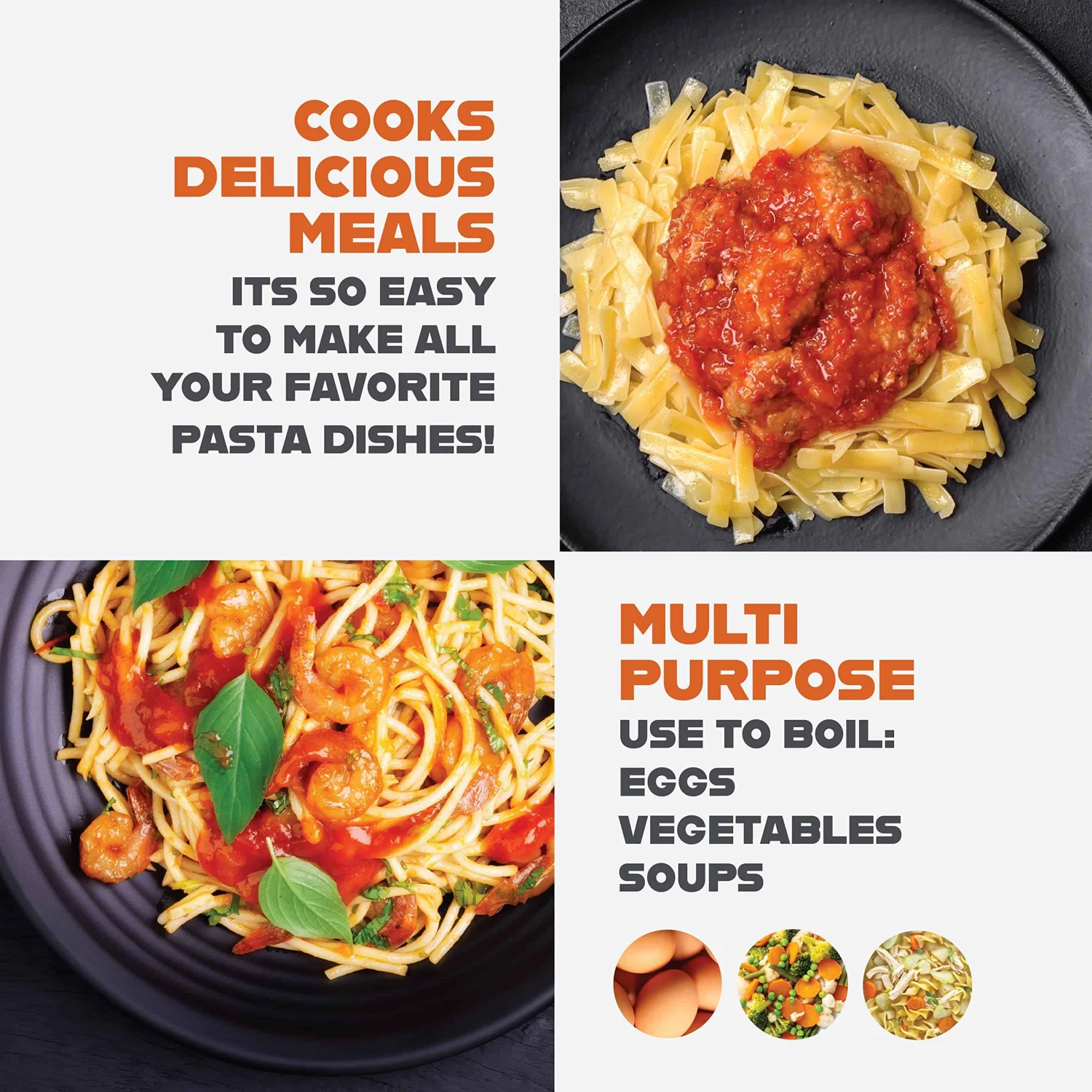 Gotham Steel 5 Quart Stock Multipurpose Pasta Pot With Strainer Lid & Twist And Lock Handles | BigEasyMart.com - Image 6