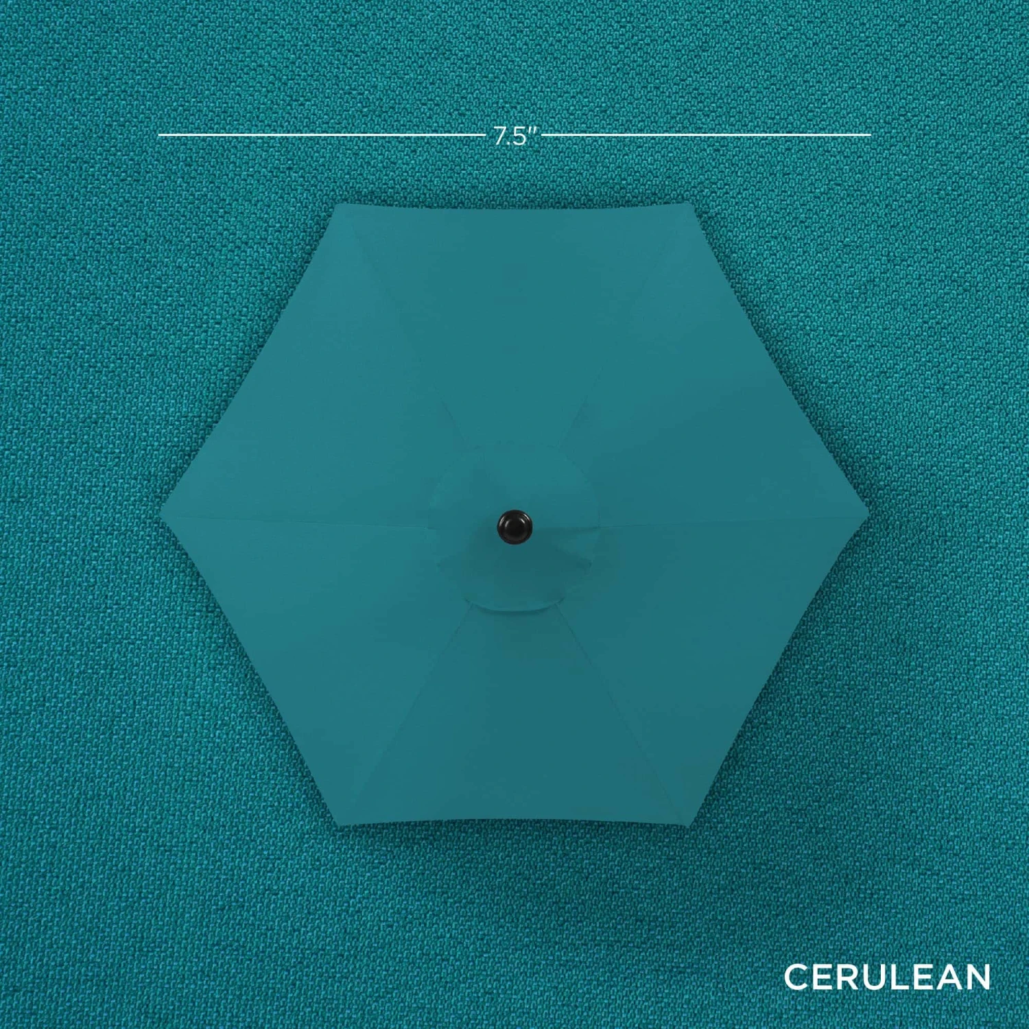 Best Choice Products 7.5ft Heavy-Duty Round Outdoor Market Table Patio Umbrella W/Steel Pole - Cerulean | BigEasyMart.com - Image 5