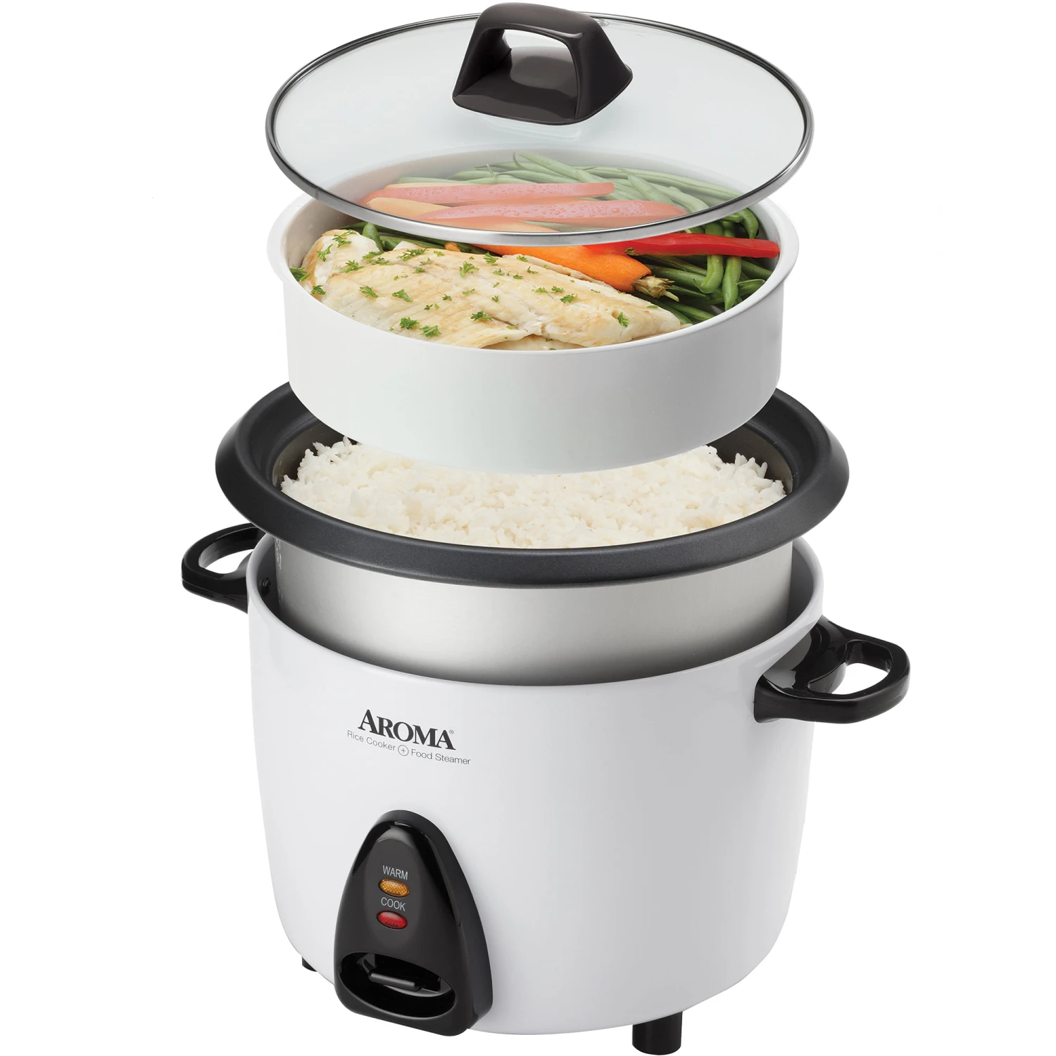 Aroma 20 Cup Dishwasher Safe Rice Cooker & Steamer, 4 Piece | BigEasyMart.com - Image 2